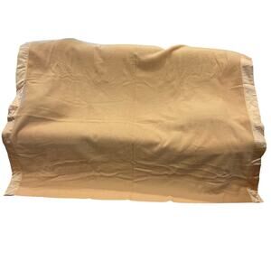 VTG Faribo Blanket Faribault Woolen Mill 100% Pure Wool 67x84 Rare Peach